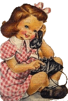 Mädchen, Girl, Telefon, Vintage - Ücretsiz animasyonlu GIF