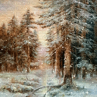 Winter snow background - GIF animé gratuit