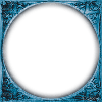 soave frame vintage circle ornament blue - бесплатно png