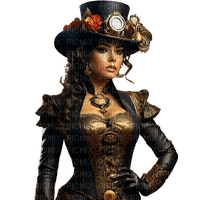 femme steampunk daisy - png gratis