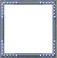 Frame  Blue Gold White - Bogusia - ilmainen png