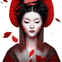 kikkapink autumn woman geisha pink teal - png gratuito