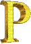Kaz_Creations Alphabets Yellow Colours Letter P - Ilmainen animoitu GIF