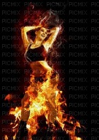 Kaz_Creations Deco Fire Flames Woman Femme - gratis png