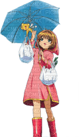 Manga/Anime/Rain/Girl/Umbrella - фрее пнг