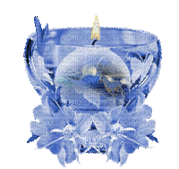 Kerze, blau - Безплатен анимиран GIF