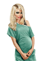 Pregnant woman. Green. Leila - gratis png