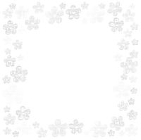 White flowers frame overlay deco [Basilslament] - PNG gratuit