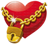 locked heart - ücretsiz png