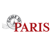 Come To Paris  Text Stamp - Bogusia - gratis png
