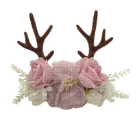 Kaz_Creations Reindeer-Antler-Floral-Headdress - nemokama png