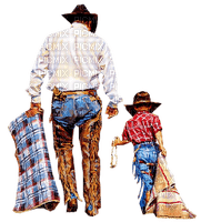 Kaz_Creations Man Homme  Child Father Son Family Cowboy - Free PNG