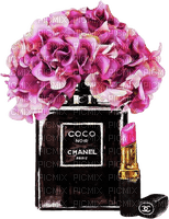 Perfume Lipstic Flower Black Coco Chanel - Bogusia - Free PNG