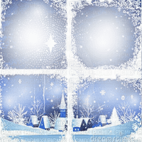 winter window  fenetre hiver - PNG gratuit