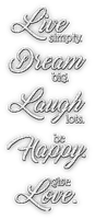 soave text dream love laugh happy live white - Free PNG