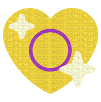 Intersex Pride emoji heart - Free PNG