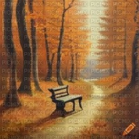 Brown Forest Path with Bench - png gratis