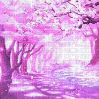 Y.A.M._Japan Spring landscape background purple - 免费动画 GIF