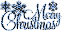 ani-text-Merry christmas-blue - GIF animasi gratis