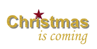 Christmas is Coming.Text.Victoriabea - gratis png