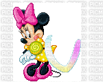 image encre animé effet lettre V Minnie Disney edited by me - Бесплатный анимированный гифка