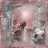 dolceluna swan flowers spring background - GIF animasi gratis