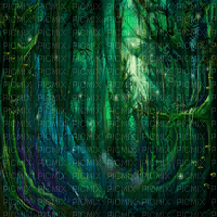 Y.A.M._Fantasy jungle forest background - png gratis