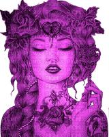 Y.A.M._Art Fantasy woman girl purple - фрее пнг