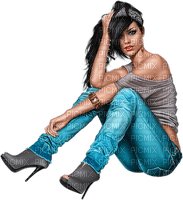 Woman with jeans. Leila - png gratis