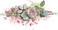 kikkapink deco flowers pink border cluster - png gratis