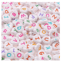 Lowercase letters beads background - darmowe png