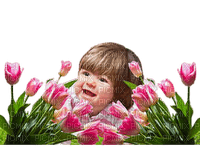 flower,tulip,baby,children - png gratis