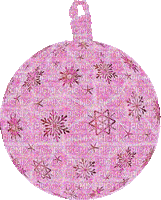 pink globe christmas - GIF animado grátis