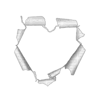 Heart scrapped paper deco [Basilslament] - darmowe png