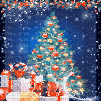 soave background animated  christmas winter tree