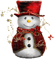 Bonhomme de neigel - GIF animado gratis