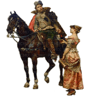 pareja  i caballo vintage dubravka4 - PNG gratuit
