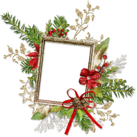 Christmas deco frame cluster - ücretsiz png