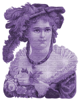 Y.A.M._Vintage Lady woman hat purple - Free PNG
