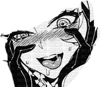 ahegao anime girl face - 免费PNG