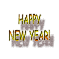 gif Happy New Year text - GIF animé gratuit