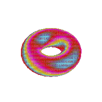 weird rainbow bagel - 免费动画 GIF
