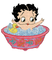 betty boop bath time bp - GIF animado grátis