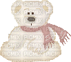 Polar Bear in Red Scarf - GIF animé gratuit