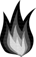 Black and White Flame - png ฟรี