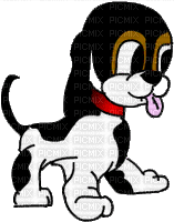 petit chien qui tire la langue - GIF animasi gratis