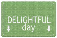 Delightful Day wordart tag - 無料png