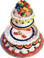 Kaz_Creations Birthday Balloons Party Cake - Free PNG