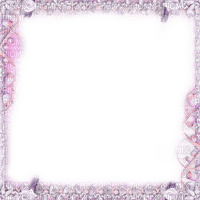 Purple and Pink Flowers Frame - By KittyKatLuv65 - Free PNG