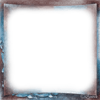 soave frame vintage paper border blue brown - besplatni png